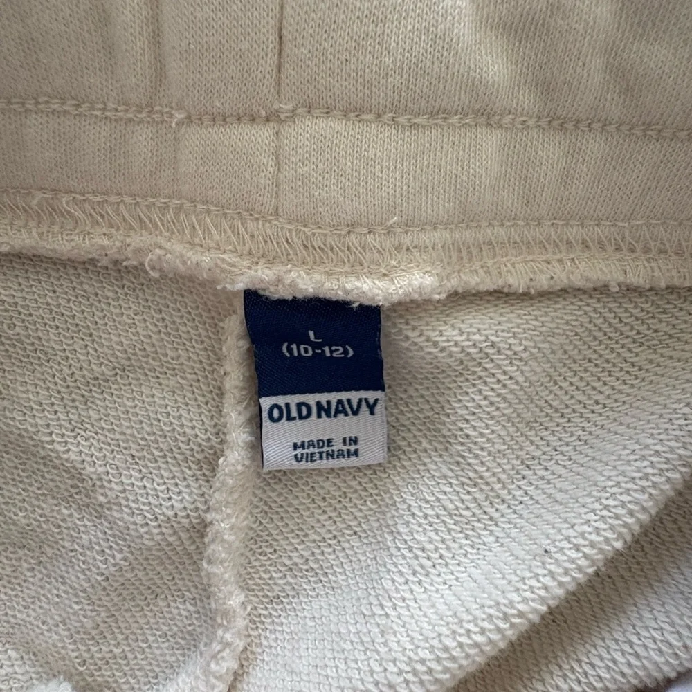Old Navy Kids Cream Joggers with Colorful Logo
